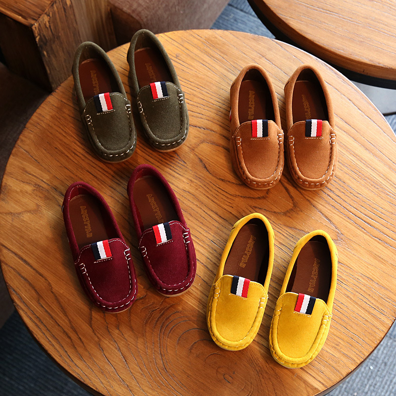 Children's and girls' beanie shoes, leather shoes, one foot, scrub leather, boys' and girls' beanie shoes, baby shoes, soft-soled children's leather shoes