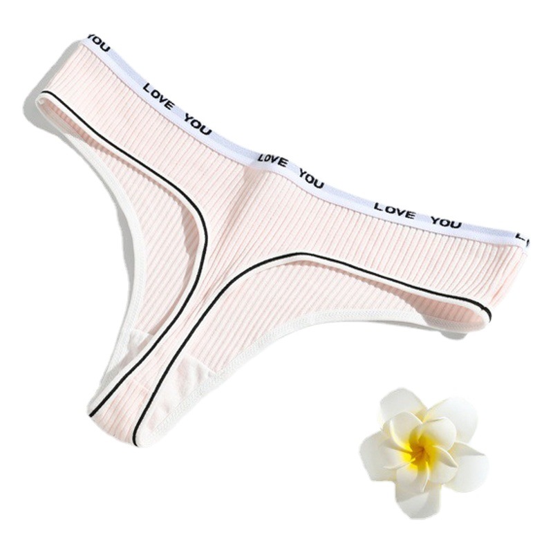 New Women's Thong Breathable Cotton T-shaped Trousers Sexy Hip Cotton Crotch Women's Briefs Factory Outlet