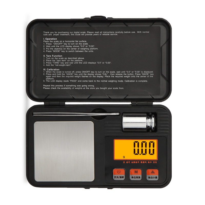 Picture of Amazon 0.001g portable balance electronic scale mini baking precision weighing 0.01g tool box jewelry scale