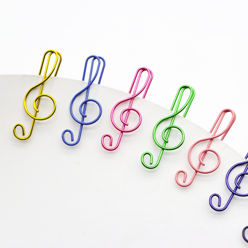 Picture of Amazon's Best-Selling Colorful Musical Note Paper Clips, Cartoon Bookmarks for Students, Creative Office Paper Clips