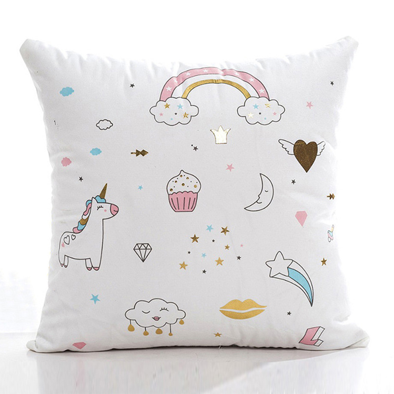 Picture of Cross-border Amazon New Geometric Bronzing Proverbs Super Soft Short Plush Pillow Bedroom Sofa Removable and Washable Cushion Cover