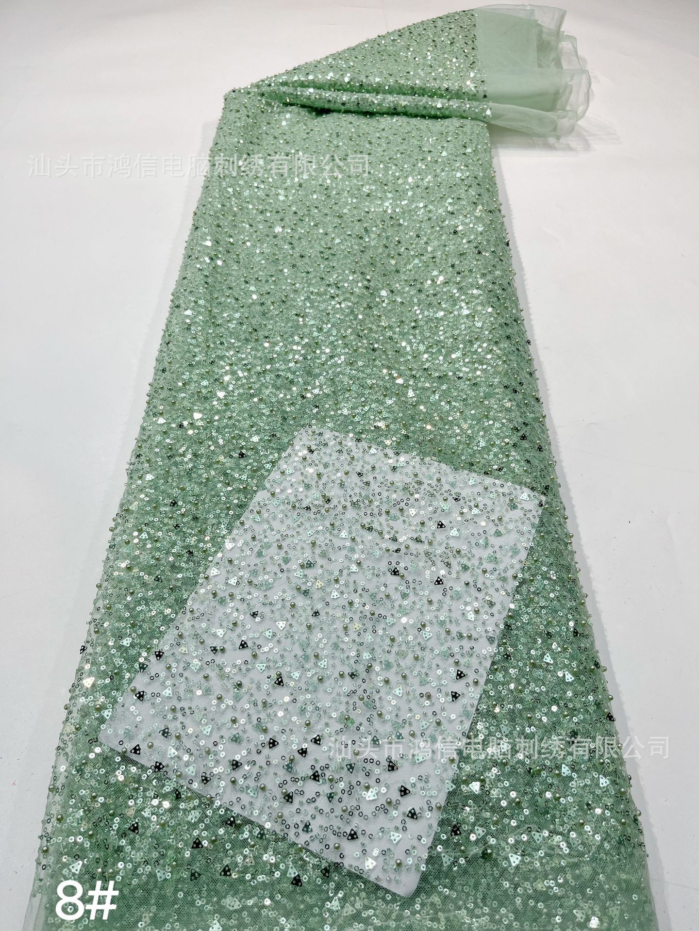 Picture of New mesh full beads beads beads series wedding dress fashion fabric stage clothes a large number of spot