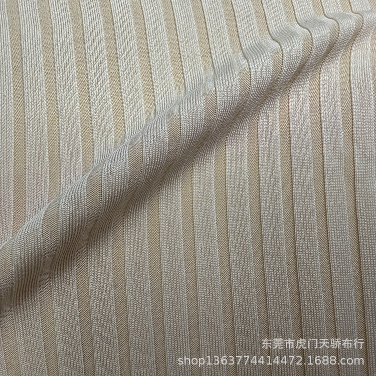 Spot knitted polyester milk silk pit rib 220g 8*5 pit rib swimsuit clothing pit fabric