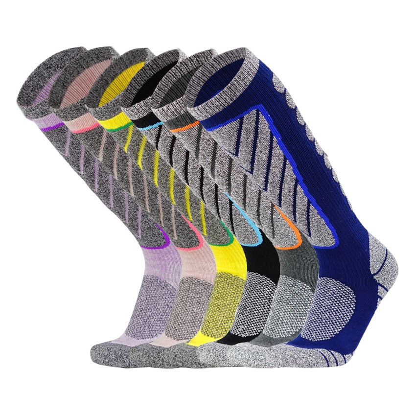 Ski Socks for Women, Long Men's Snow Socks, Women's Non-Slip Quick-Dry Hiking and Mountaineering Sports Socks, Warm Ski-Specific