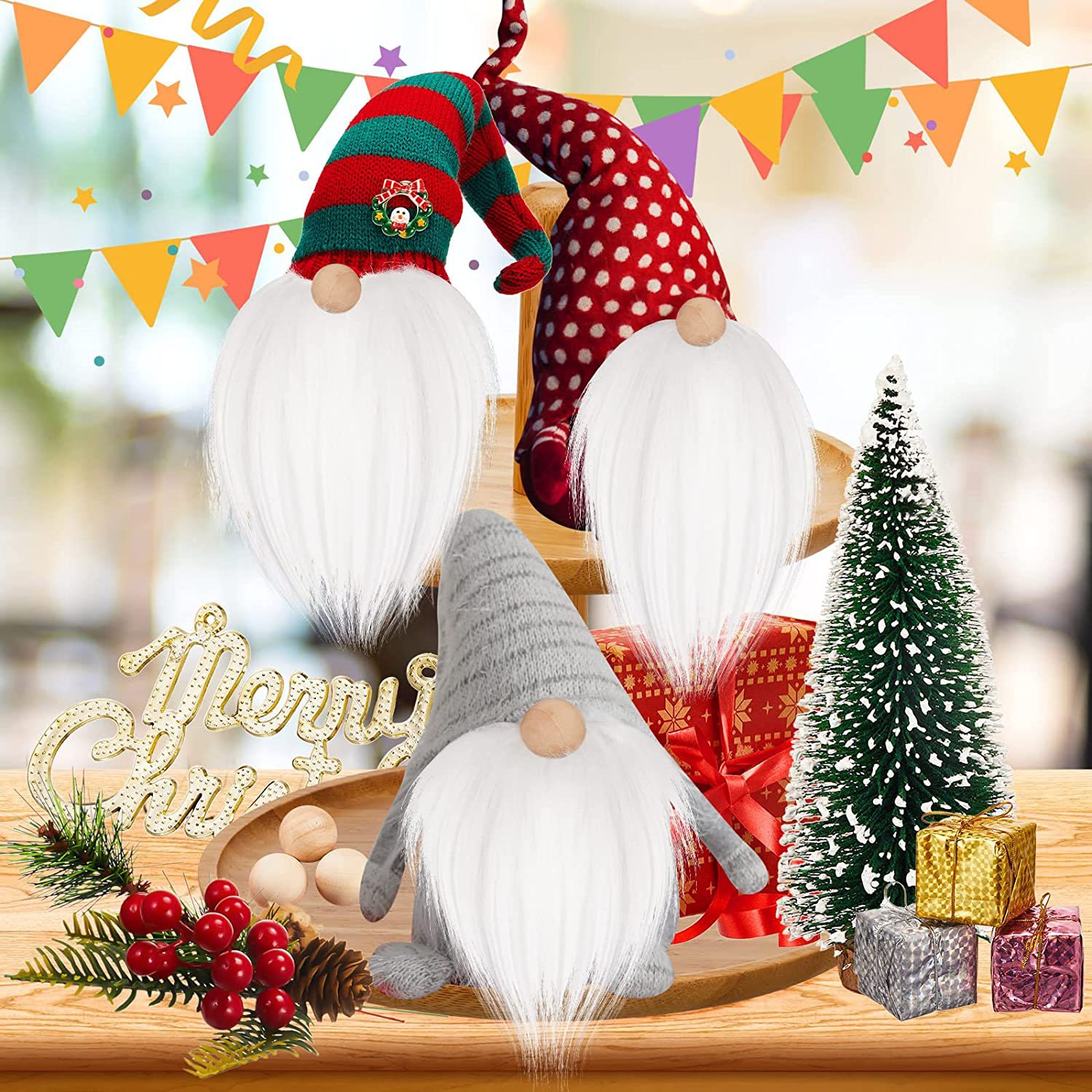 Picture of Cross-Border Gnome Dwarf Beard Artificial Hair Beard Easter Christmas Decoration Handmade DIY Accessories Lace