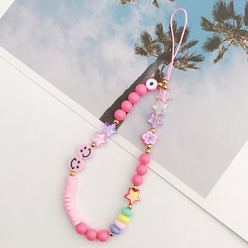 Picture of New soft pottery fruit series mobile phone chain diy mobile phone case acrylic five-pointed star mobile phone chain collection trend