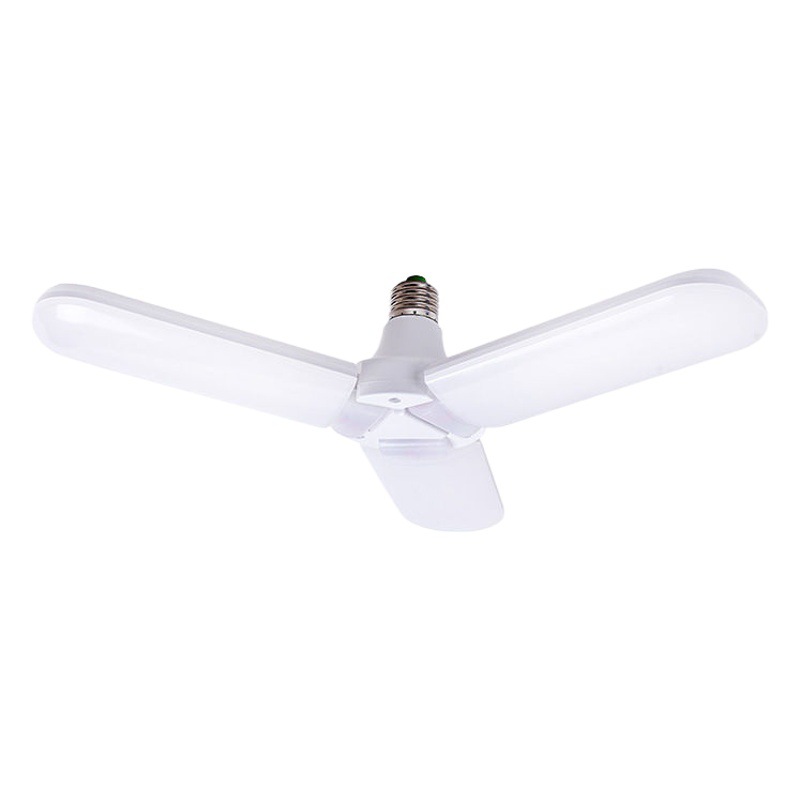 Folding LED deformation three leaf lamp wholesale indoor lighting garage lamp E27 screw super bright energy saving fan leaf bulb