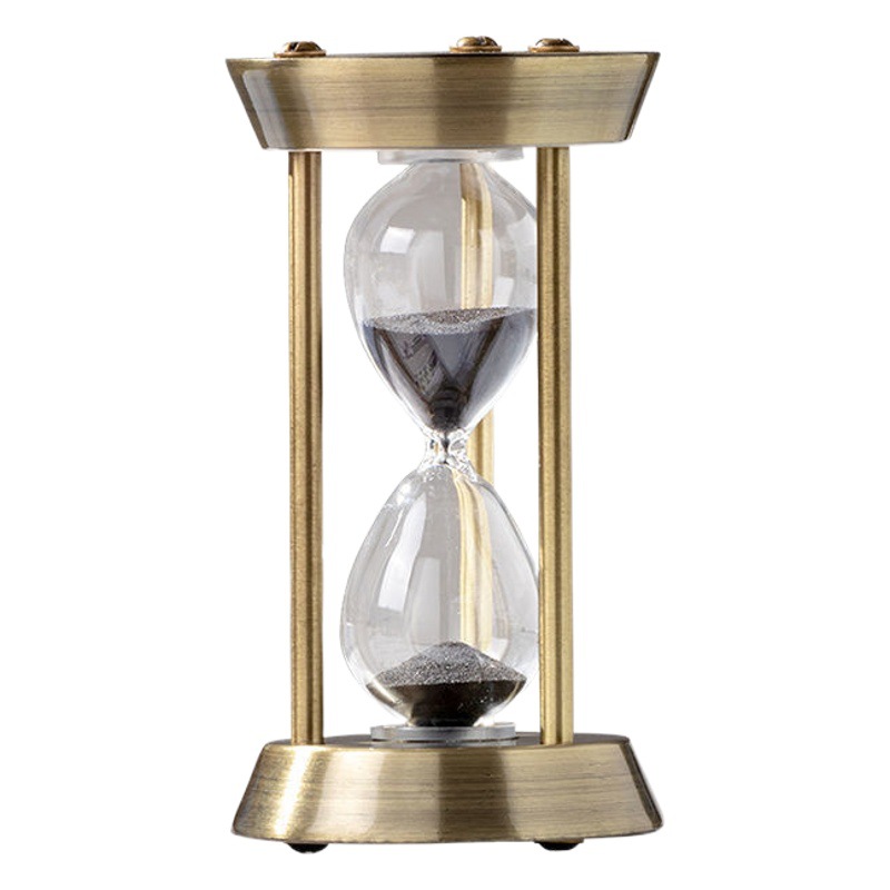 Carefully Selected Wholesale Roman Column Hourglass Timer Nordic Home Metal Timing Funnel Supports Engraving and Printing Ornaments