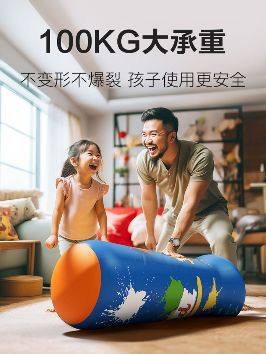Picture of Children's Inflatable Boxing Column Tumbler Sandbag Sanda Taekwondo Household Kidsren's Fitness Sports Boxing Sandbag