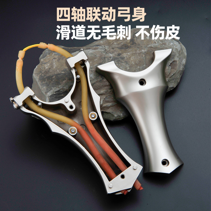 Picture of Net Celebrated New Green Hunting Pulley Built-in Bearing Slingshot Pulley Enhanced Edition High Precision Outdoor Fish Shooting Steel Ball Two