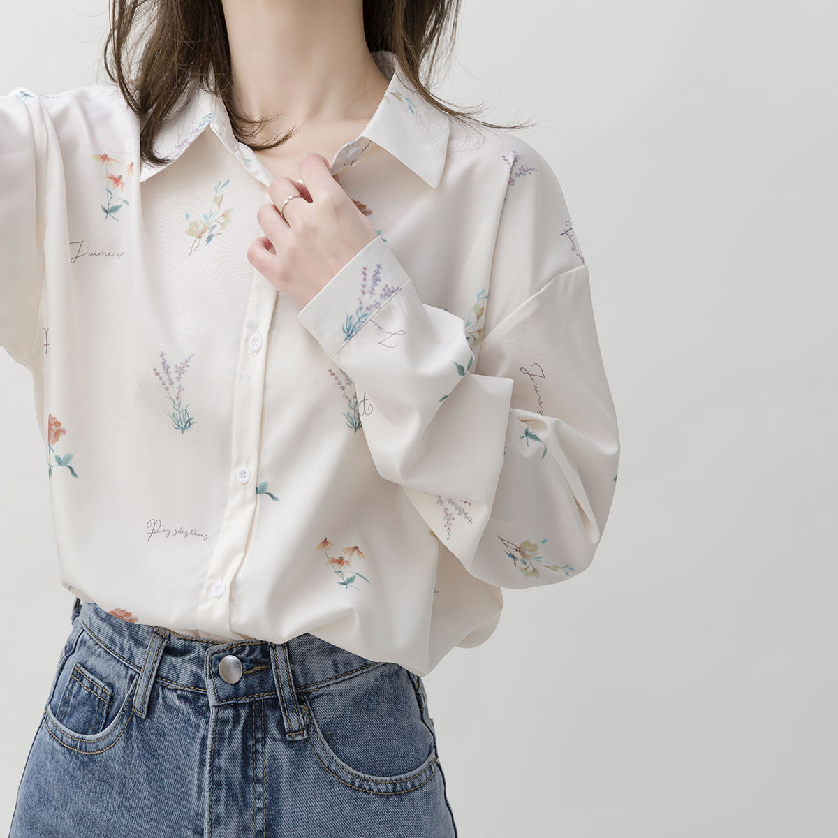 2024 Spring New Korean Design Niche Stylish Top Trendy Chiffon Lapel Long-Sleeved Shirt for Women