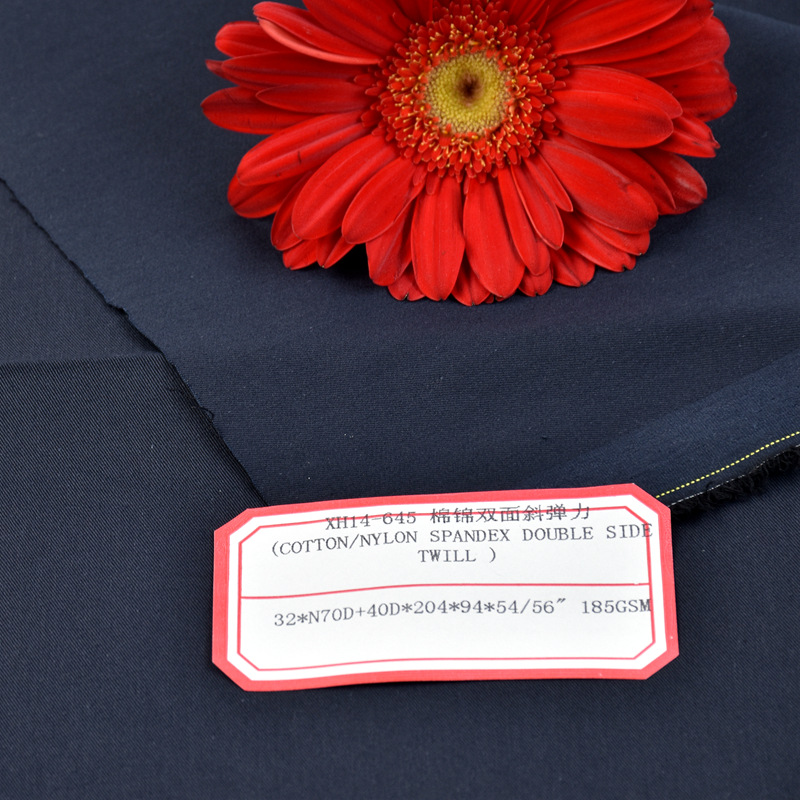32 * N70D + 40D cotton brocade elastic double-sided oblique 81% cotton 17% nylon 7% spandex