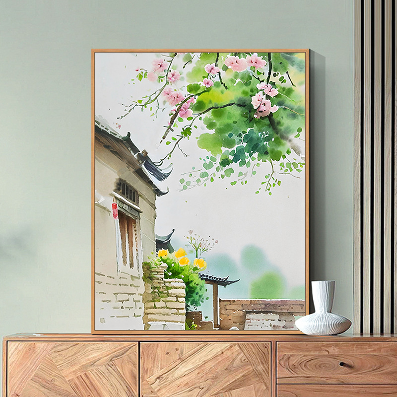 Spring and Summer Corner Digital Oil Painting diy Oil Painting Hand-painted Painting Adult Colored Handmade Landscape Filling Decorative Painting