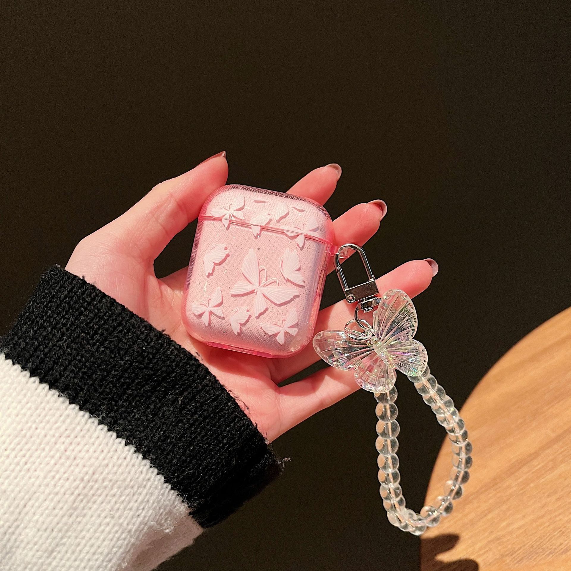 Picture of Glitter Butterfly Printed airpods Pro2 Apple 2 Generation Bluetooth Headphone Case airpods 3 Protective Shell