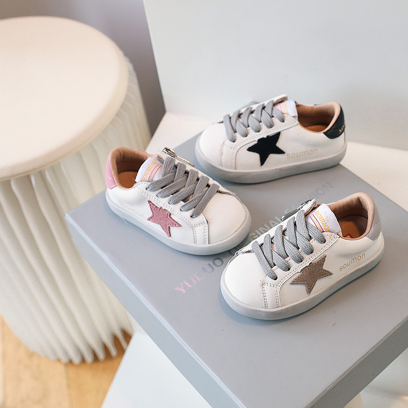 Picture of Children's sneaker 2025 Spring and Autumn Girls' White Shoes Men's Infant Dirty Shoes Baby Toddler Shoes Children's Board Shoes