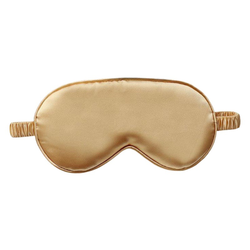 Picture of Imitation silk sleep goggles lunch break shading breathable elastic goggles printed logo double-sided silk goggles wholesale