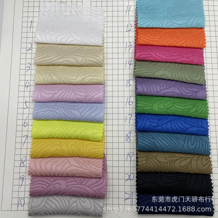 Spot supply woven imitation ice silk jacquard fabric matte satin jacquard fashion women's cheongsam jewelry headdress