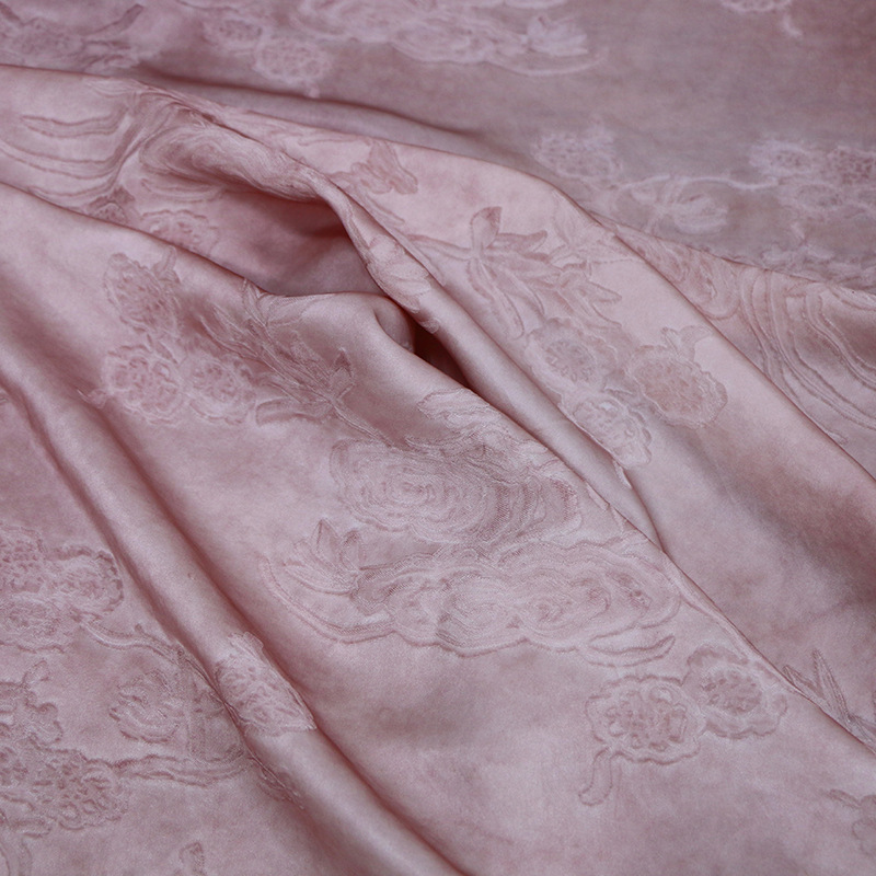Picture of [Dirty Pink] New Chinese Style, Simple and Poetic Oriental Aesthetics, Wabi-Sabi Style, Silk Jacquard Dirty Dyed Fabric