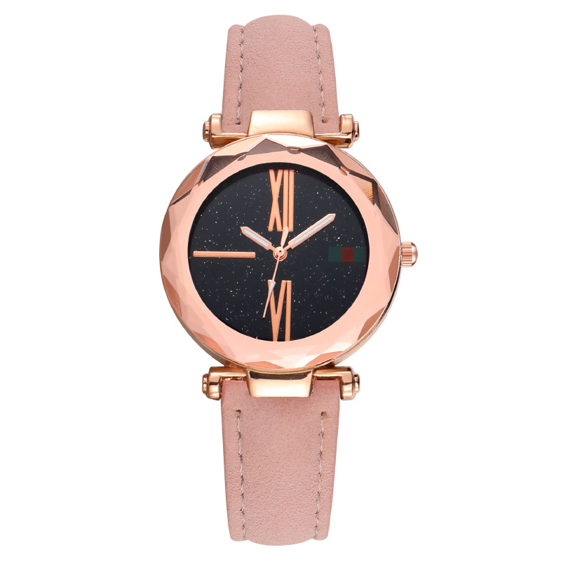 Douyin's Same Style Export Popular Fashion Starry Sky Women's Watch Women's Watch Belt Quartz Watch Manufacturer Spot Wholesale