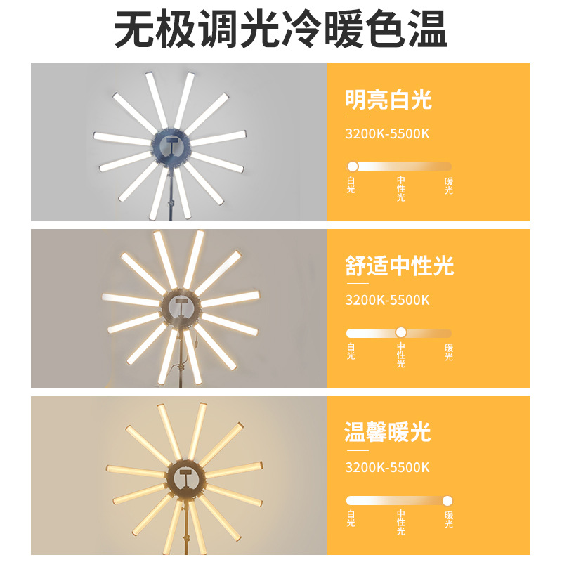 Picture of Cross-border Amazon 40-inch foldable 180W fill light, ultra-high-power 12-arm photography beauty live streaming light