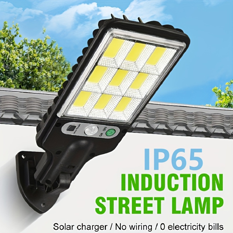 Remote Control Motion Sensor Ip65 Waterproof Solar Outdoor Light with 9-Grid Wide-Angle Illumination and 1000 Super Bright Lights