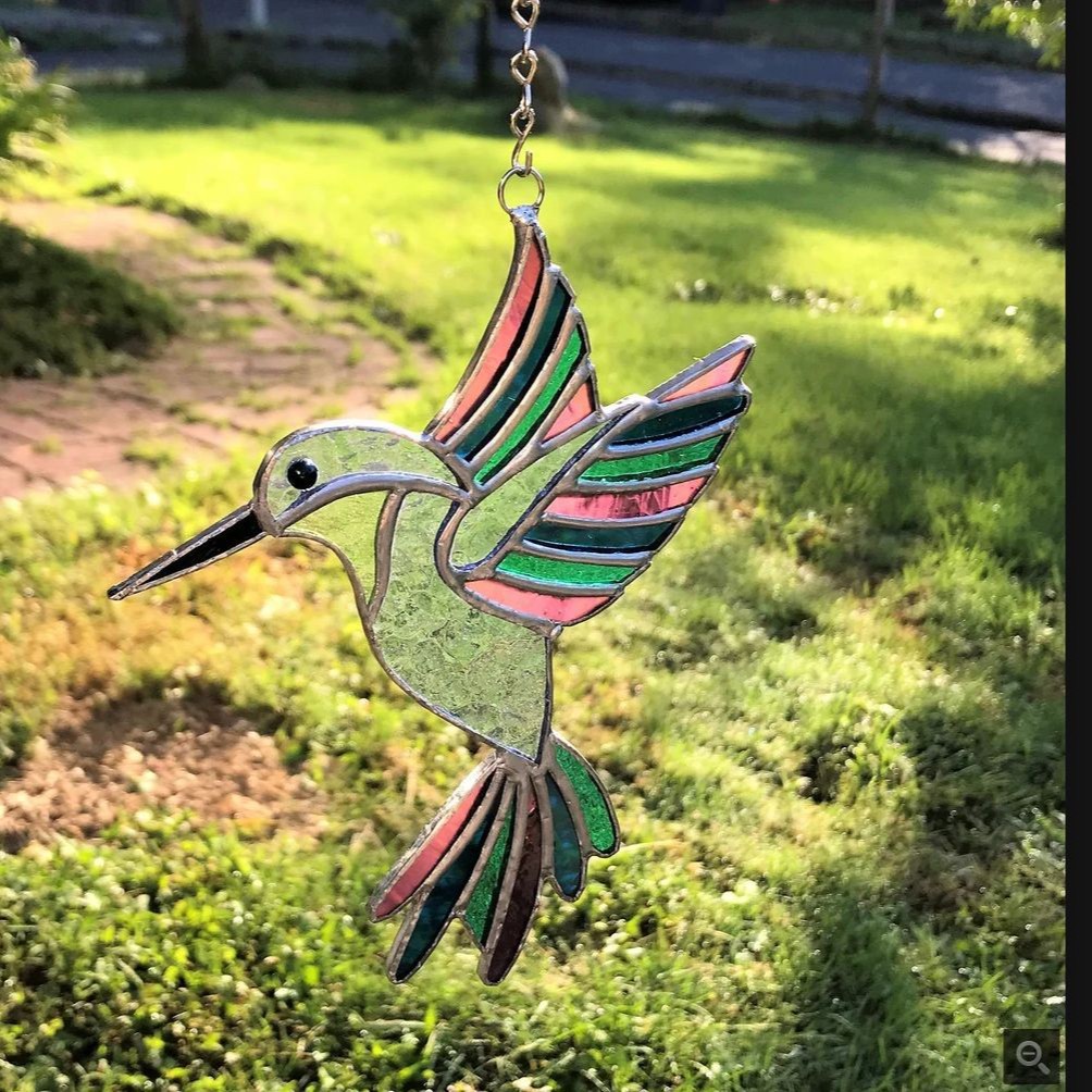 Picture of Cross-border Nordic Style ins Hummingbird Decorative Pendant Wall Hanging for Living Room Feather Hummingbird Decorative Wall Hanging Wall Jewelry