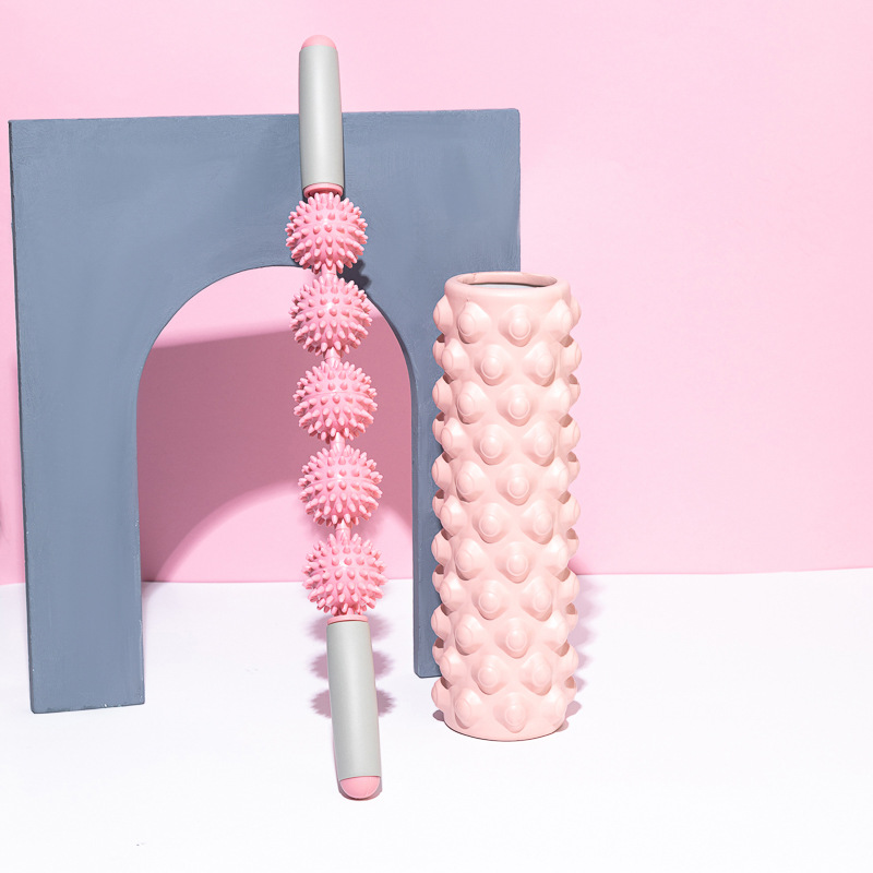 Hollow yoga column massage stick two-piece EVA foam shaft massage roller mace leg beauty yoga supplies