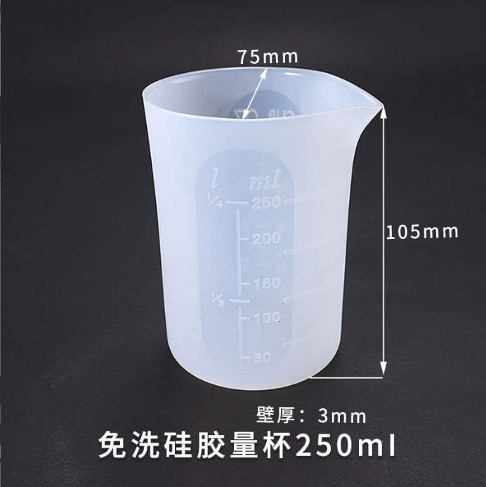 Picture of diy30 50 100 250 350 450 600 1000ml Crystal dropping Silicone Measuring Cup sub-filling cup mold