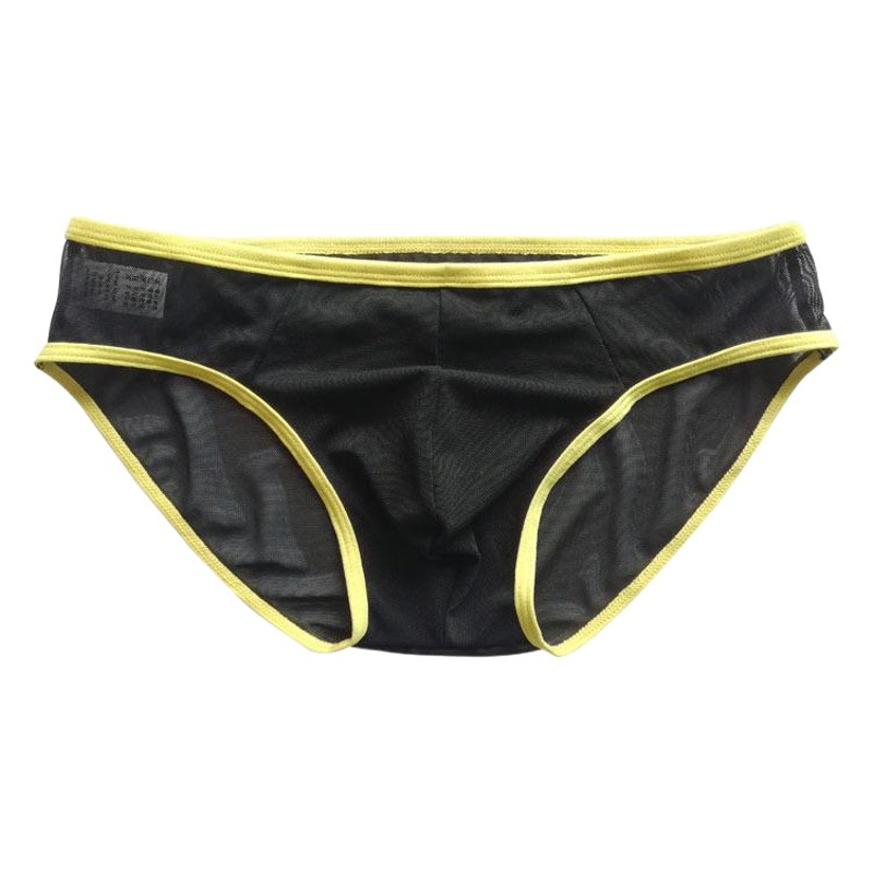Mesh Men's Briefs Ultra-Thin Fully Transparent Sexy Underwear Men's Low-Waist Breathable Underwear Drop Shipping