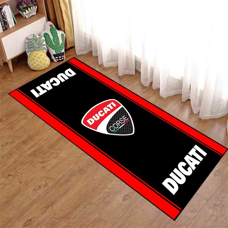 Picture of Motorcycle enthusiast carpet motorcycle display Harley Honda Ducati bedroom bedside blanket cross-border racing floor mat