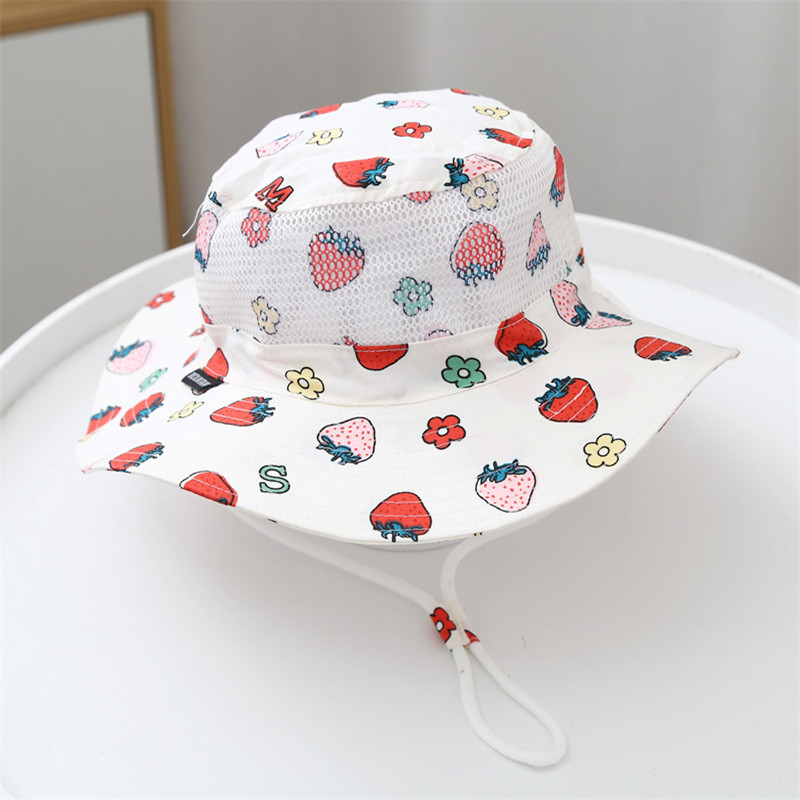 Baby fisherman hat summer children's hat thin large brim sunshade sun protection cute super cute boys spring and autumn girls