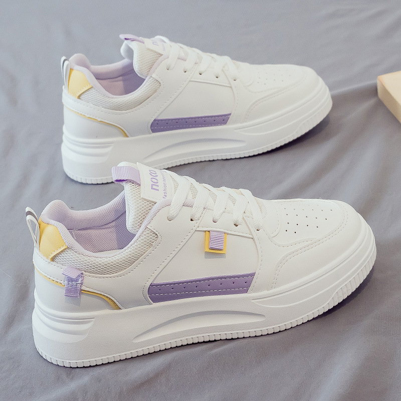 Foreign Trade Women's Shoes New All-match Soft Sole Not Tired Feet sneaker Women's Thick Sole Spring and Autumn High-end Casual Shoes Board Shoes