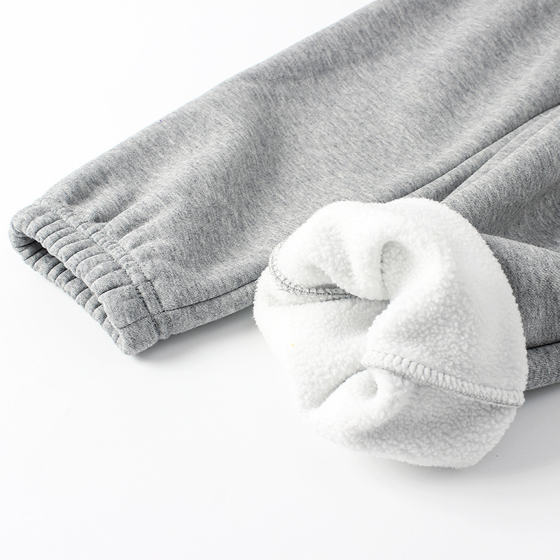 Picture of Winter Korean Style New Children's One-piece fleece-lined Trousers Large Children's Warm Sports Sweat Pants Girls' Pants for Hair
