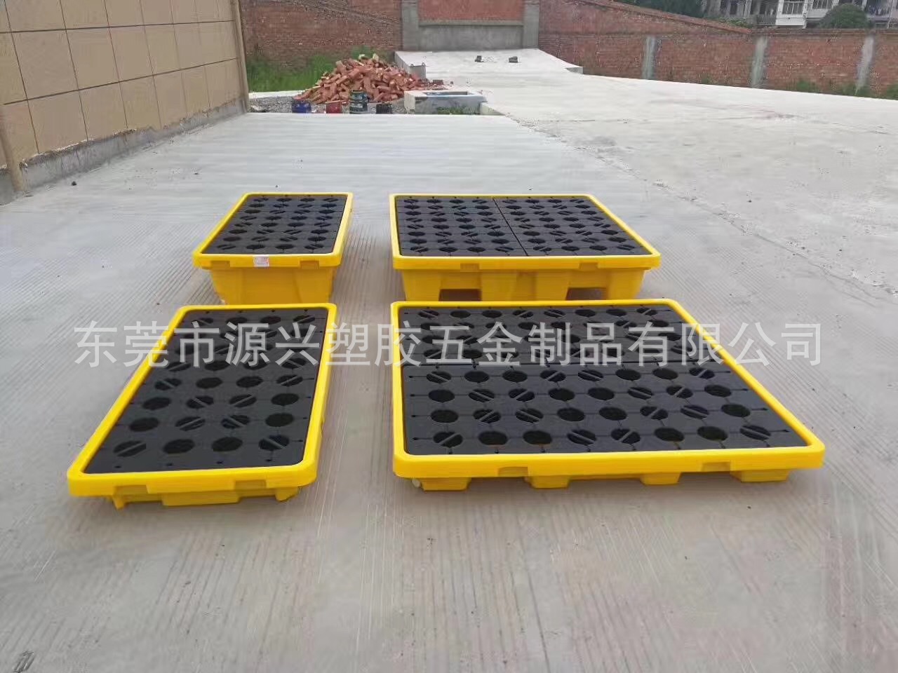 Injection molding hardened LLDPE two barrels 4 barrels anti-leakage oil drum tray drain card board chemical solution Transport Board