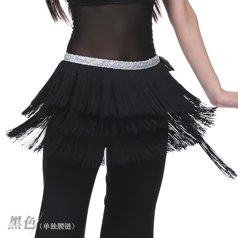 Picture of Dancer three-layer tassel waist chain belly dance waist chain belly dance tassel hip towel tassel belt wholesale