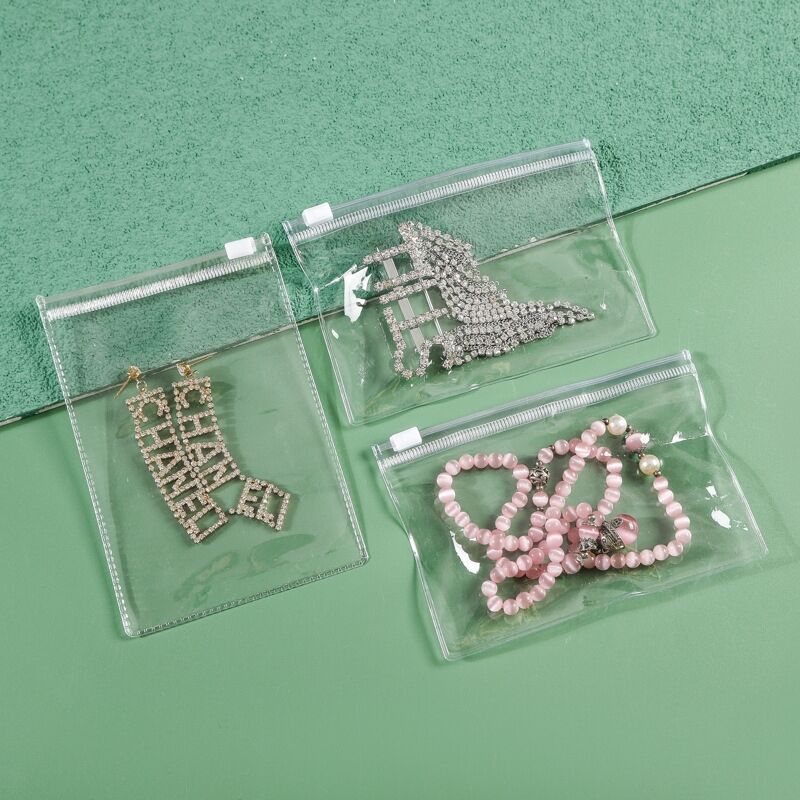 pvc transparent zipper bag jewelry storage bag zipper bag packaging blind box storage sealed thick