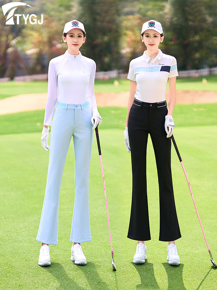 Golf Clothing Women's Pants Spring and Summer Wide-Leg Sports Elastic Micro-Flared Pants High-Waisted Slimming Look Golf Golf Pants