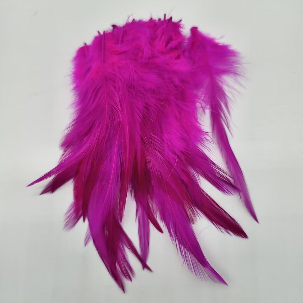 Picture of Feather Wholesale Pointed Hair Color Chicken Feather Big White Pointed Dream Catcher Handmade Crafts Earrings Garment Accessories DIY