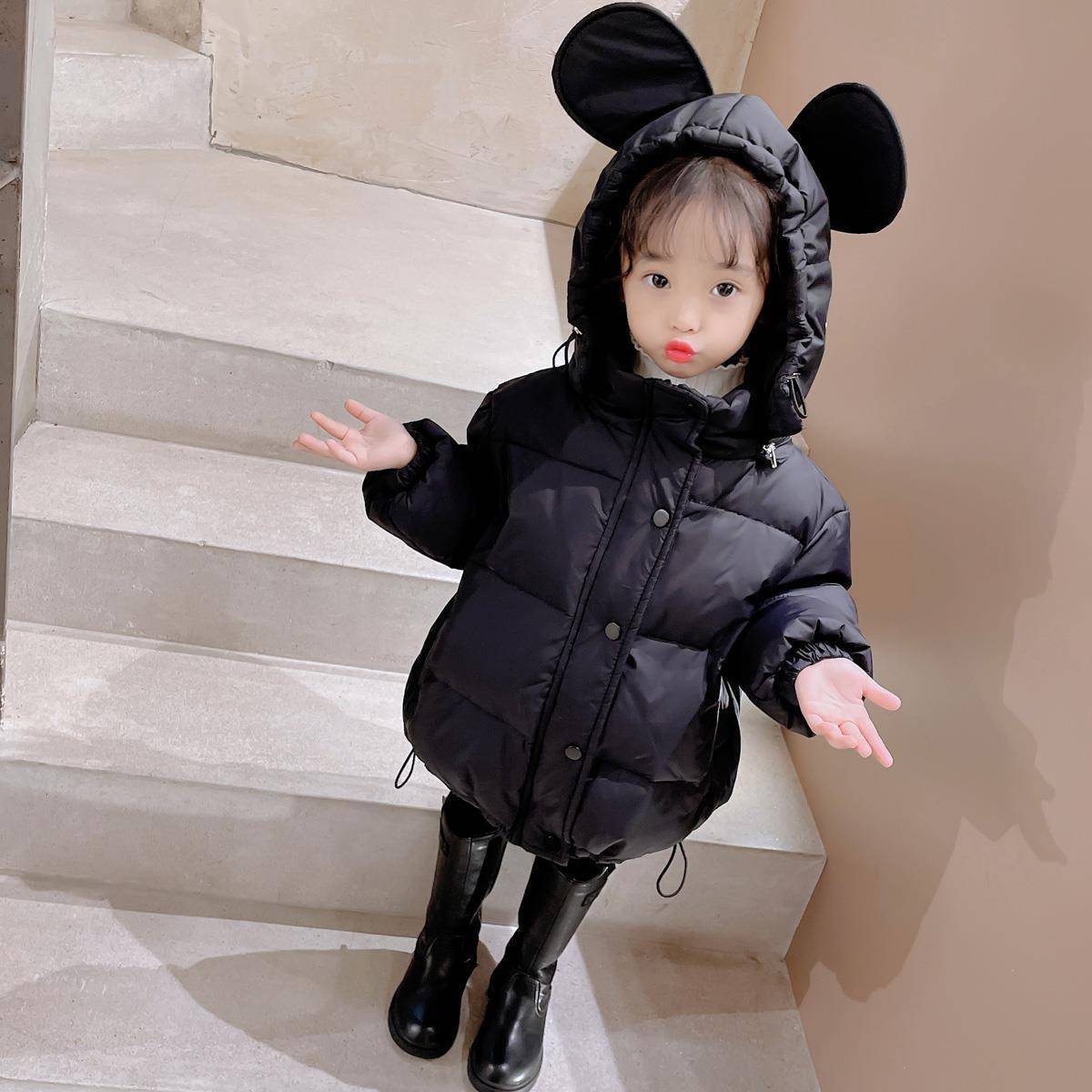 Picture of Girls' cotton-padded coat winter clothing 2023 Korean style new style little girl Western style thickened cotton-padded coat children's down cotton-padded jacket fashion