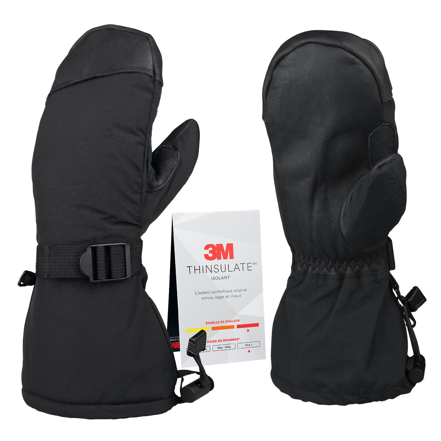 Outdoor Ski Gloves Winter Sports Five-Finger Windproof Finger Snow Shoveling Running Mountaineering Warm Gloves Long Braised Gloves