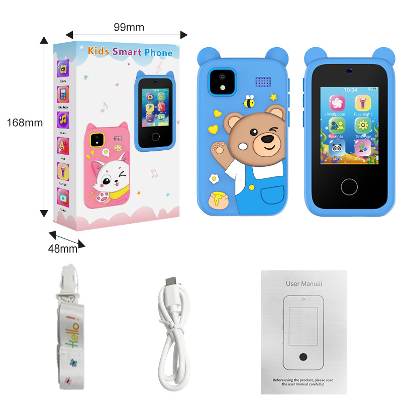 Picture of Cross-border new generation children's camera HD dual lens mobile phone touch video game dinosaur silicone case