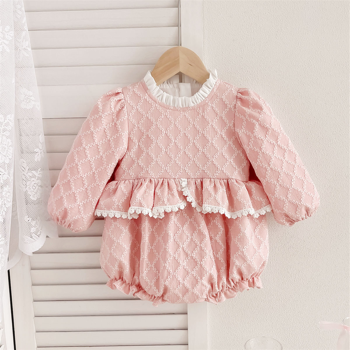 Ins Style Cross-border Western Style Princess Style Spring and Autumn Jumpsuit Hundred Days Full Moon Long Sleeve Baby Female Treasure Jumpsuit