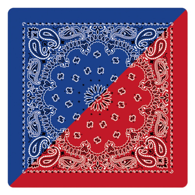Picture of Amazon Hip Hop Contrast Color Double Cashew Flower Outdoor Headscarf Paisley Cotton Street Dance Joker Square Wholesale