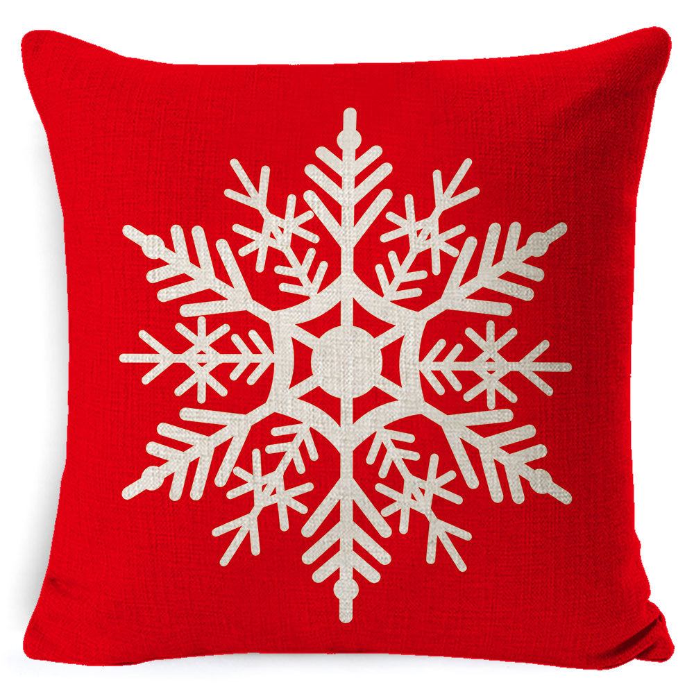 Picture of Christmas Pillow Case Linen Super Soft Peach Leather Printed New Amazon Household Products Cushion Pillow Case Custom