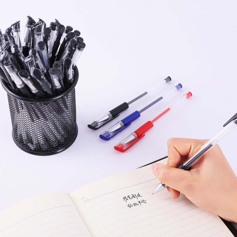 Picture of Office supplies European standard gel pen plastic student sign pen black 0.5mm bullet brush pen wholesale