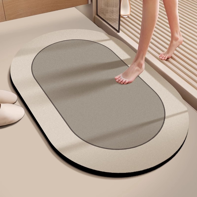 Toilet Door Absorbent Floor Mat Simple Light Luxury Foot Mat Dirt-resistant Non-slip Toilet Bathroom Carpet Toilet
