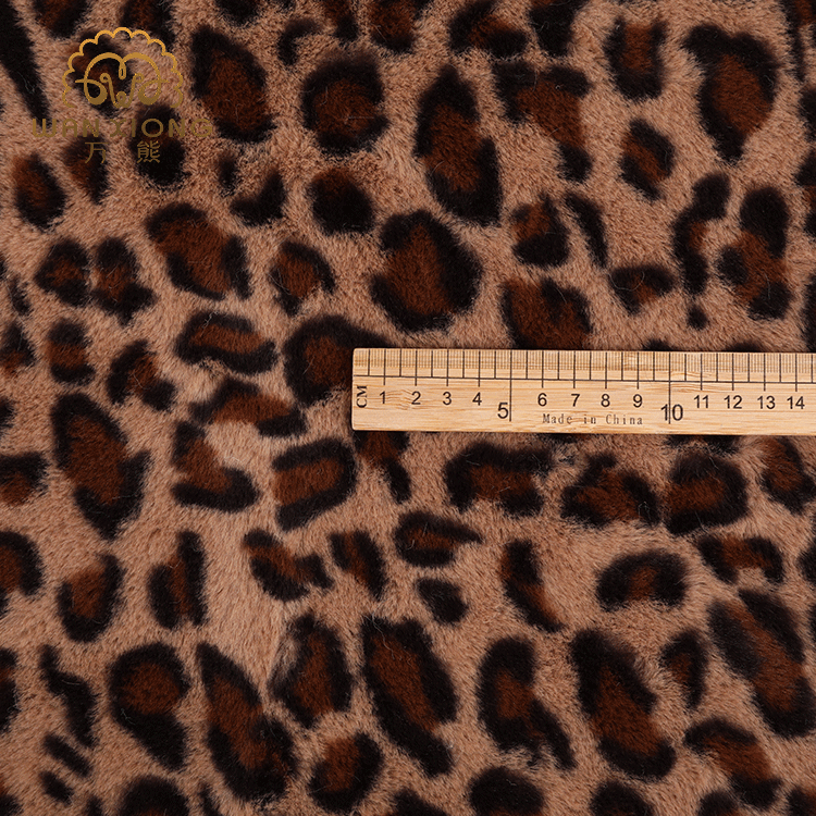 Plush toy rabbit fur 500g polyester printed leopard Tiger rabbit fur short plush fabric