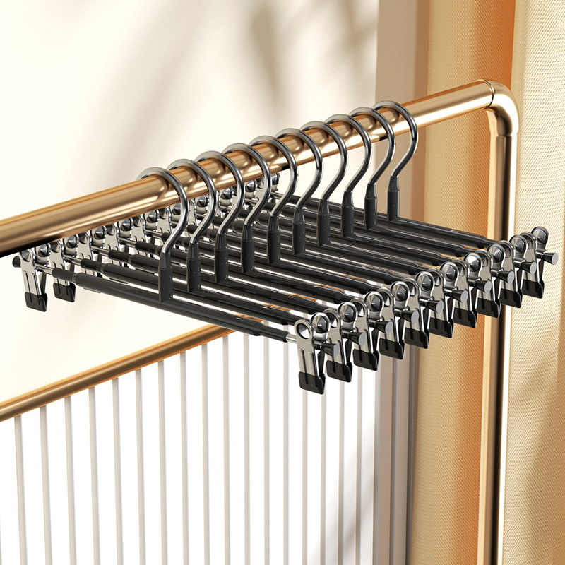 Picture of Pants rack suit pants clip household drying windproof seamless pants hanger special multi-functional skirt non-slip hanger