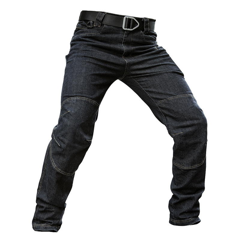 Picture of Archon Outdoor Tactical Pants Men's Loose Straight Multi-Pocket City Army Fan Special Service Pants Stretch Slim-Fit Jeans