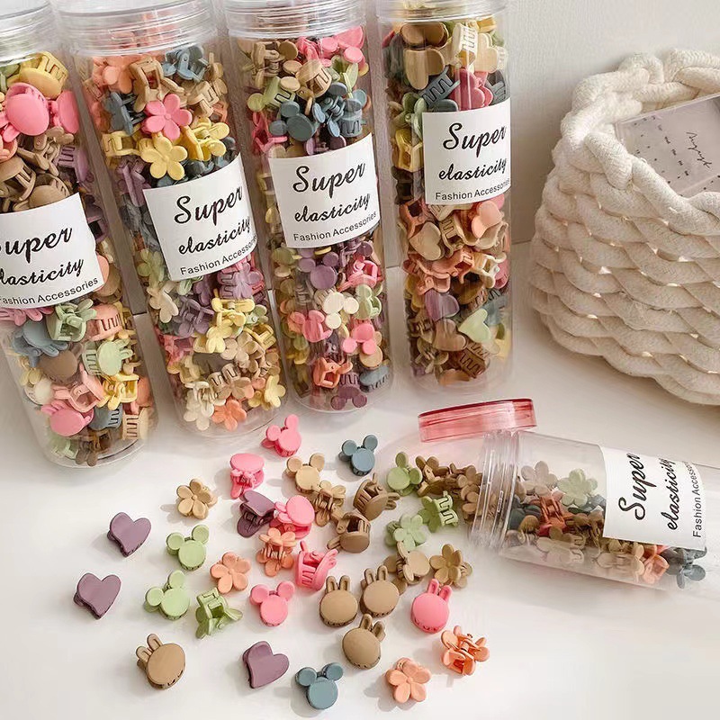 New Small Hairpin Kidsren's Gift Box Small Grabber Hair Accessories Cute Flower Headdress Baby Colorfulful Jewelry Grabber Broken Hair